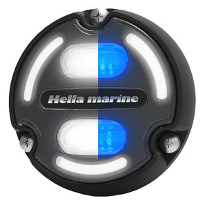 Hella Marine Apelo A2 Blue White Underwater Light - 3000 Lumens - Black Housing - Charcoal Lens w/Edge Light OutdoorUp