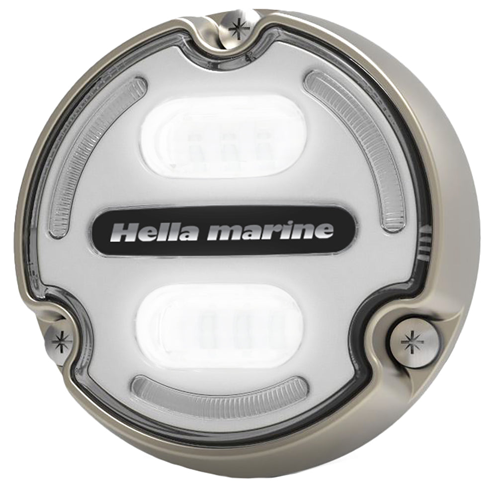 Hella Marine Apelo A2 Blue White Underwater Light - 3000 Lumens - Bronze Housing - White Lens w/Edge Light OutdoorUp