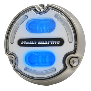 Hella Marine Apelo A2 Blue White Underwater Light - 3000 Lumens - Bronze Housing - White Lens w/Edge Light OutdoorUp
