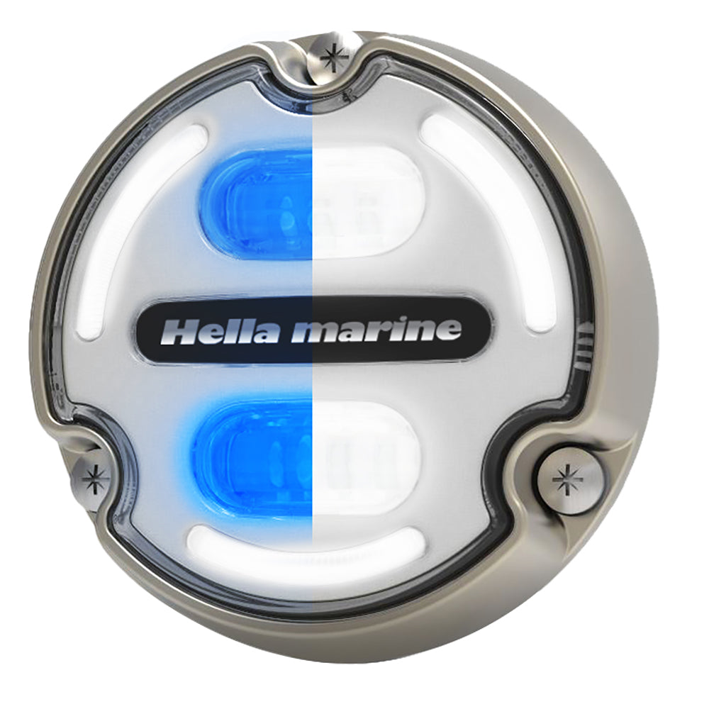 Hella Marine Apelo A2 Blue White Underwater Light - 3000 Lumens - Bronze Housing - White Lens w/Edge Light OutdoorUp