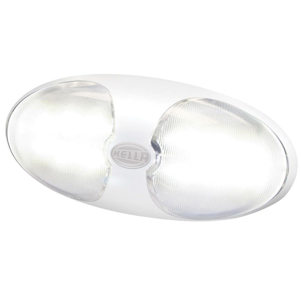 Hella Marine DuraLED 12 Interior/Exterior Lamp w/Switch - White LED - White Housing OutdoorUp