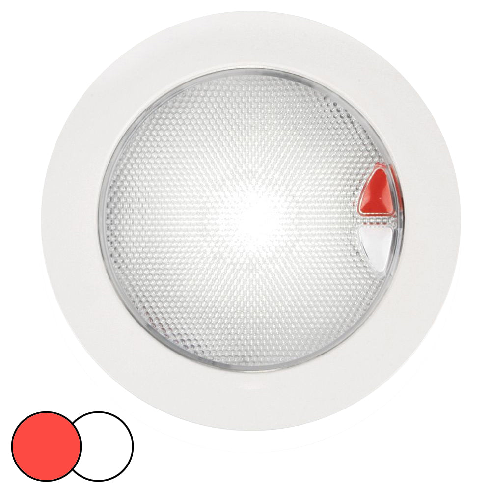 Hella Marine EuroLED 150 Recessed Surface Mount Touch Lamp - Red/White LED - White Plastic Rim OutdoorUp