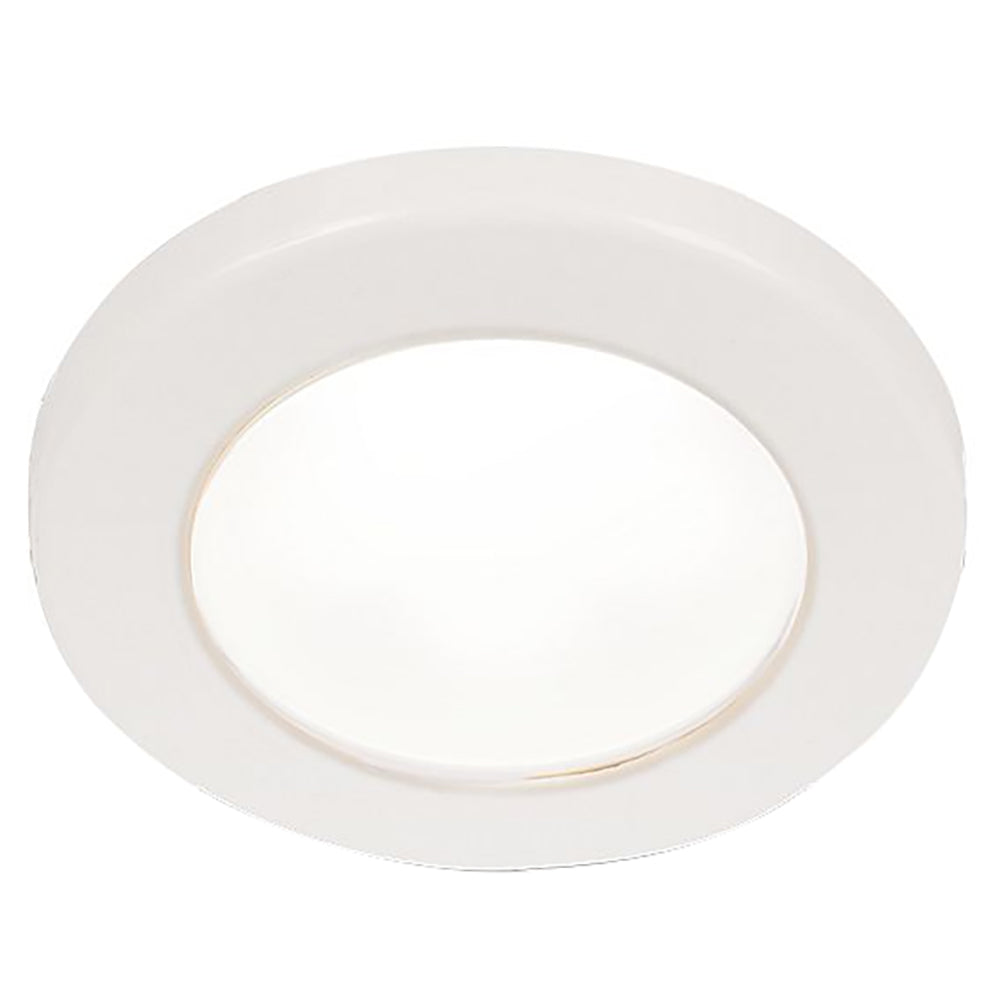 Hella Marine EuroLED 75 3" Round Screw Mount Down Light - White LED - White Plastic Rim - 12V OutdoorUp