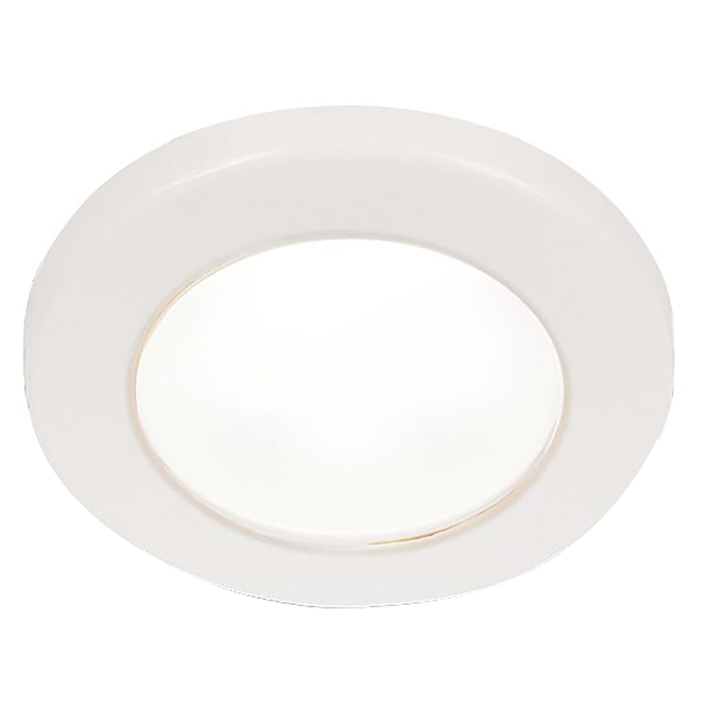 Hella Marine EuroLED 75 3" Round Screw Mount Down Light - White LED - White Plastic Rim - 24V OutdoorUp