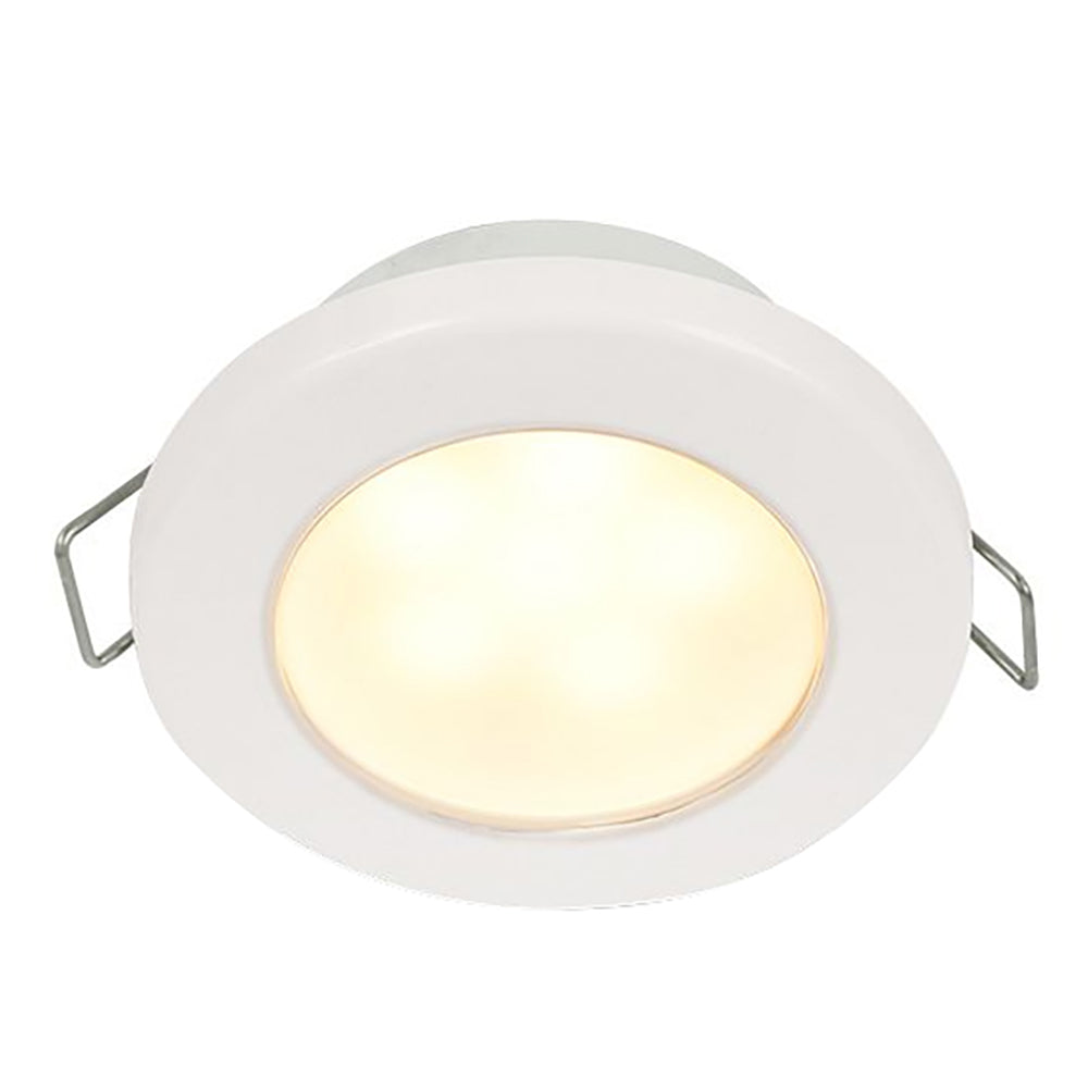 Hella Marine EuroLED 75 3" Round Spring Mount Down Light - Warm White LED - White Plastic Rim - 12V OutdoorUp