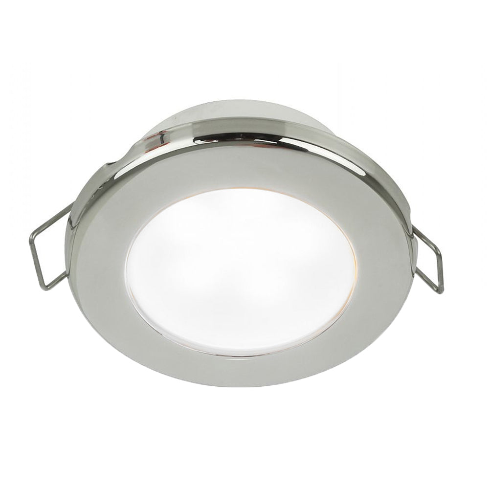 Hella Marine EuroLED 75 3" Round Spring Mount Down Light - White LED - Stainless Steel Rim - 12V OutdoorUp
