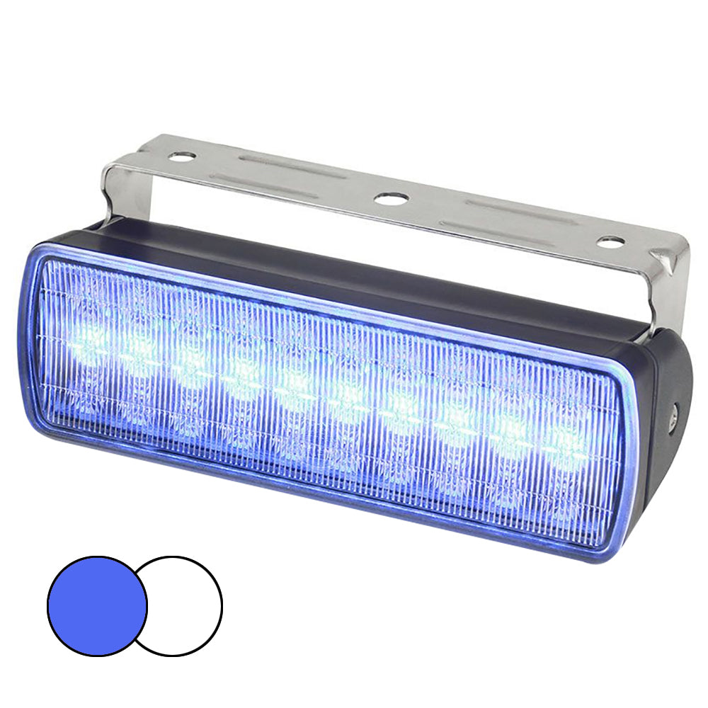 Hella Marine Sea Hawk XL Dual Color LED Floodlights - Blue/White LED - Black Housing OutdoorUp