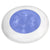 Hella Marine Slim Line LED 'Enhanced Brightness' Round Courtesy Lamp - Blue LED - White Plastic Bezel - 12V OutdoorUp