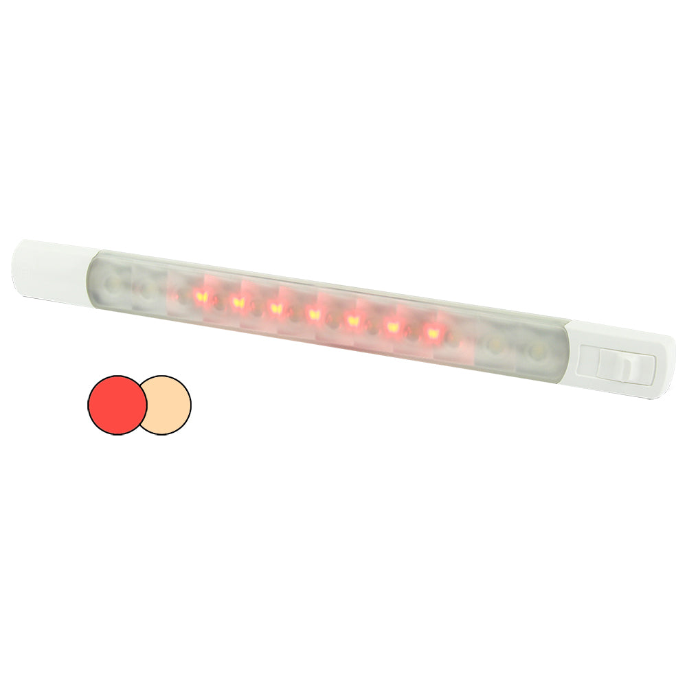 Hella Marine Surface Strip Light w/Switch - Warm White/Red LEDs - 12V OutdoorUp