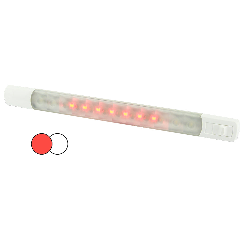 Hella Marine Surface Strip Light w/Switch - White/Red LEDs - 12V OutdoorUp