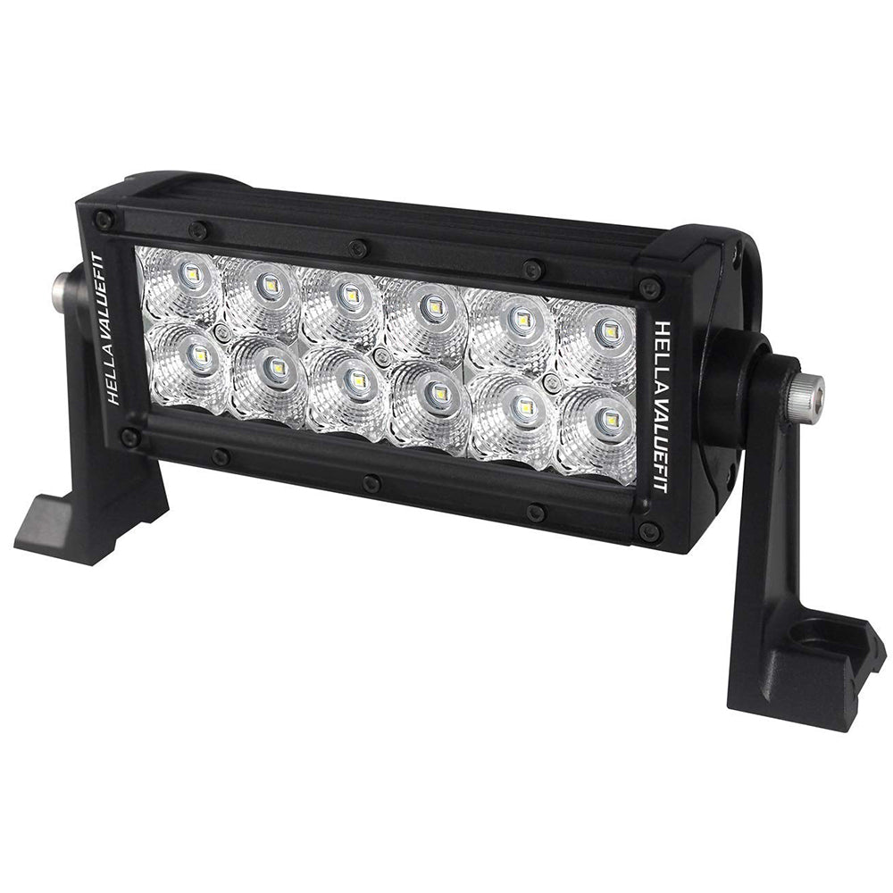 Hella Marine Value Fit Sport Series 12 LED Flood Light Bar - 8" - Black OutdoorUp