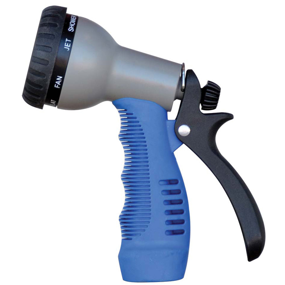 HoseCoil Rubber Tip Nozzle w/9 Pattern Adjustable Spray Head  Comfort Grip OutdoorUp