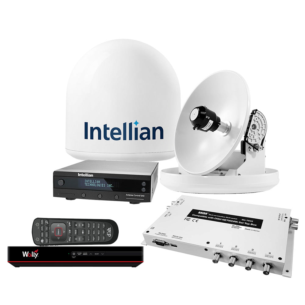 Intellian i2 US System w/DISH/Bell MIM-2 (w/3M RG6 Cable) 15M RG6 Cable  DISH HD Wally Receiver OutdoorUp