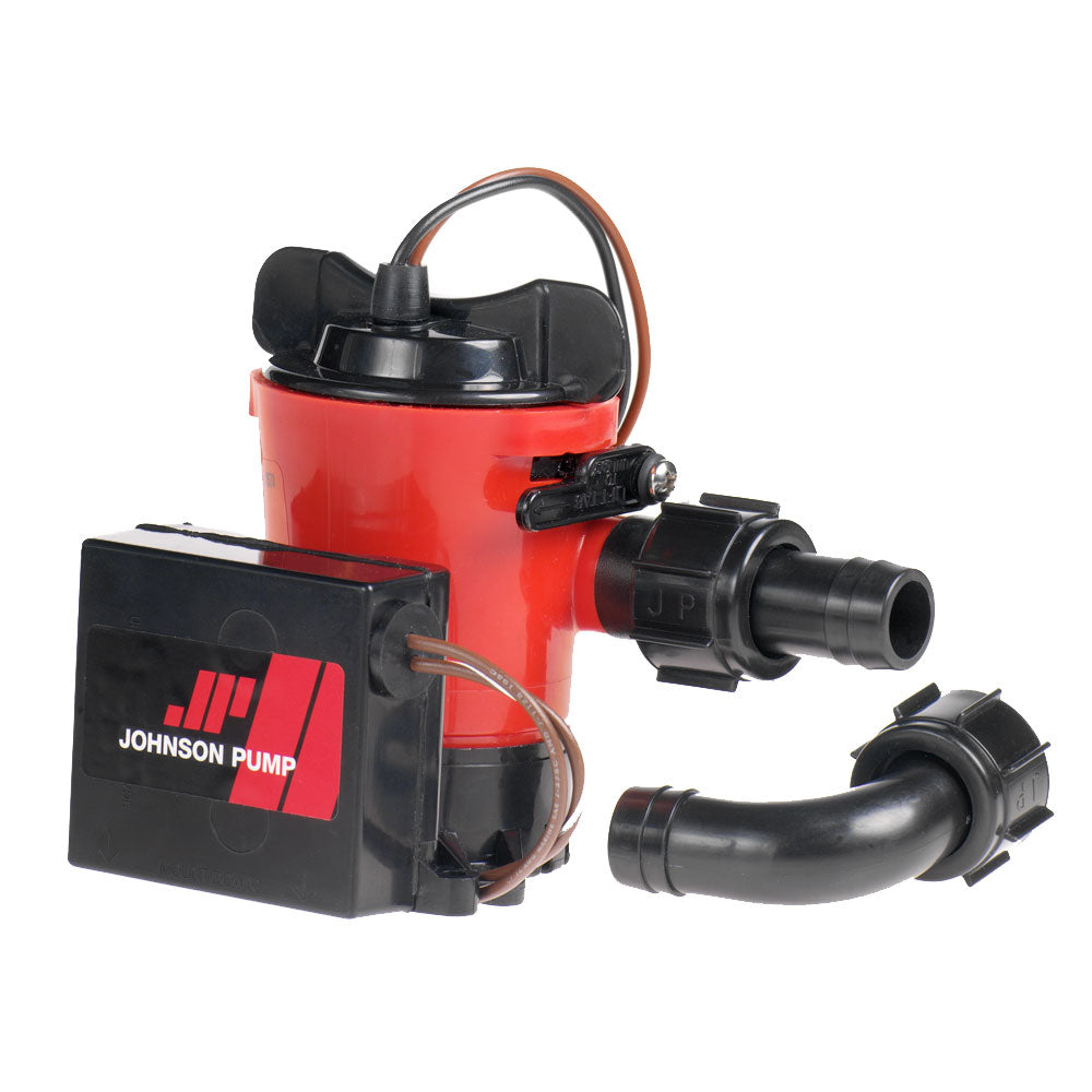 Johnson Pump 500 GPH Auto Bilge Pump 3/4" Hose 12V Dura Port OutdoorUp