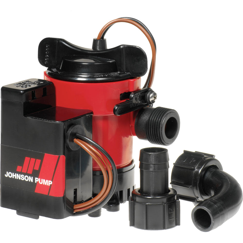 Johnson Pump 500GPH Auto Bilge Pump 3/4" 12V Mag Switch OutdoorUp