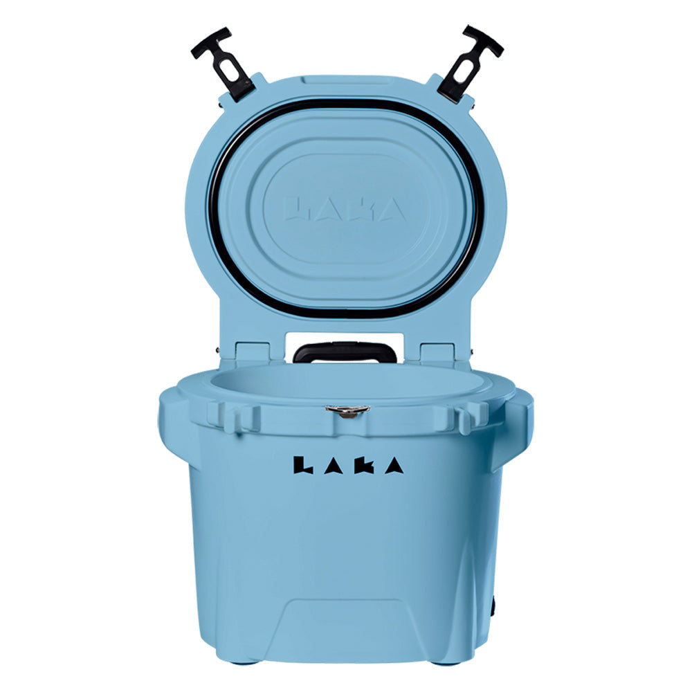 LAKA Coolers 30 Qt Cooler w/Telescoping Handle  Wheels - Blue OutdoorUp