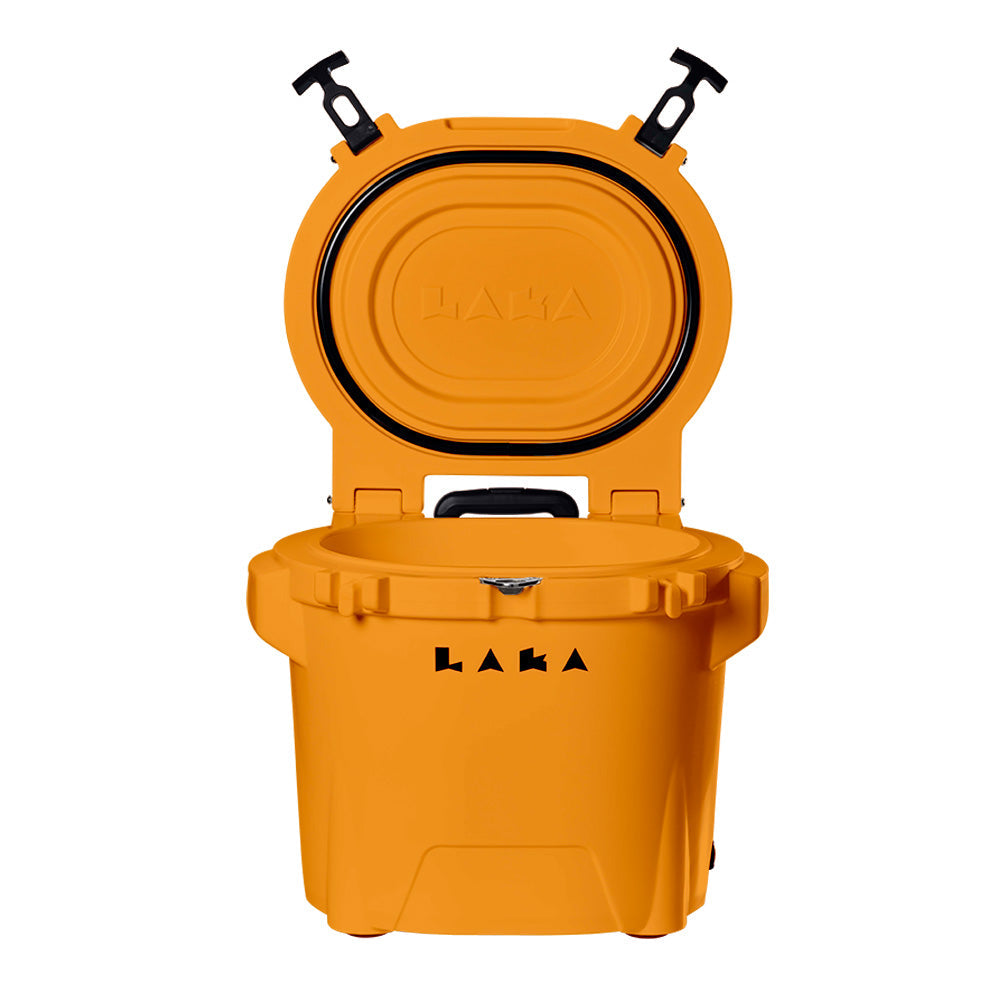 LAKA Coolers 30 Qt Cooler w/Telescoping Handle  Wheels - Orange OutdoorUp