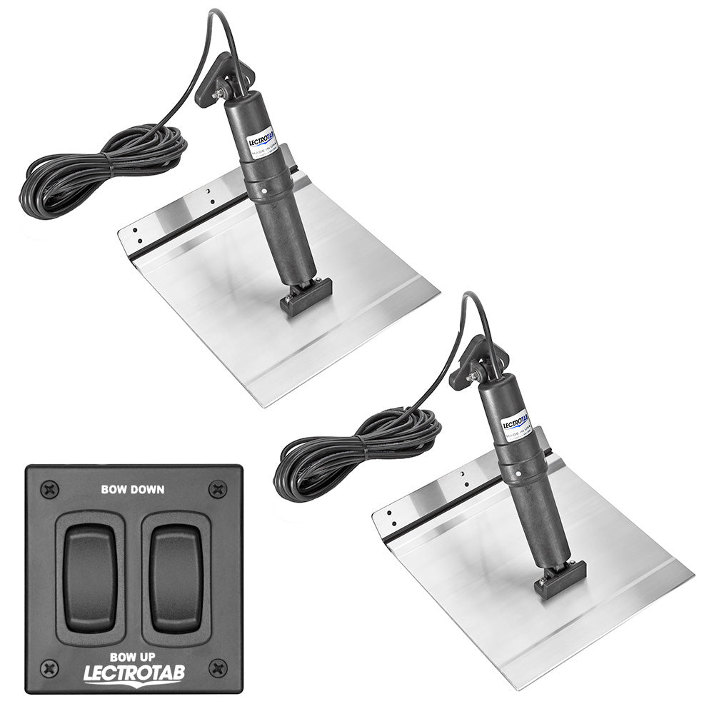 Lectrotab XKA Aluminum Alloy Trim Tab Kit w/Rocker Switch - 12 x 9 OutdoorUp