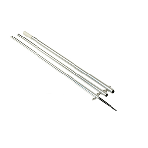 Lee's 18.5' Bright Silver Pole w/Black Spike Step Tube 1.5" OutdoorUp