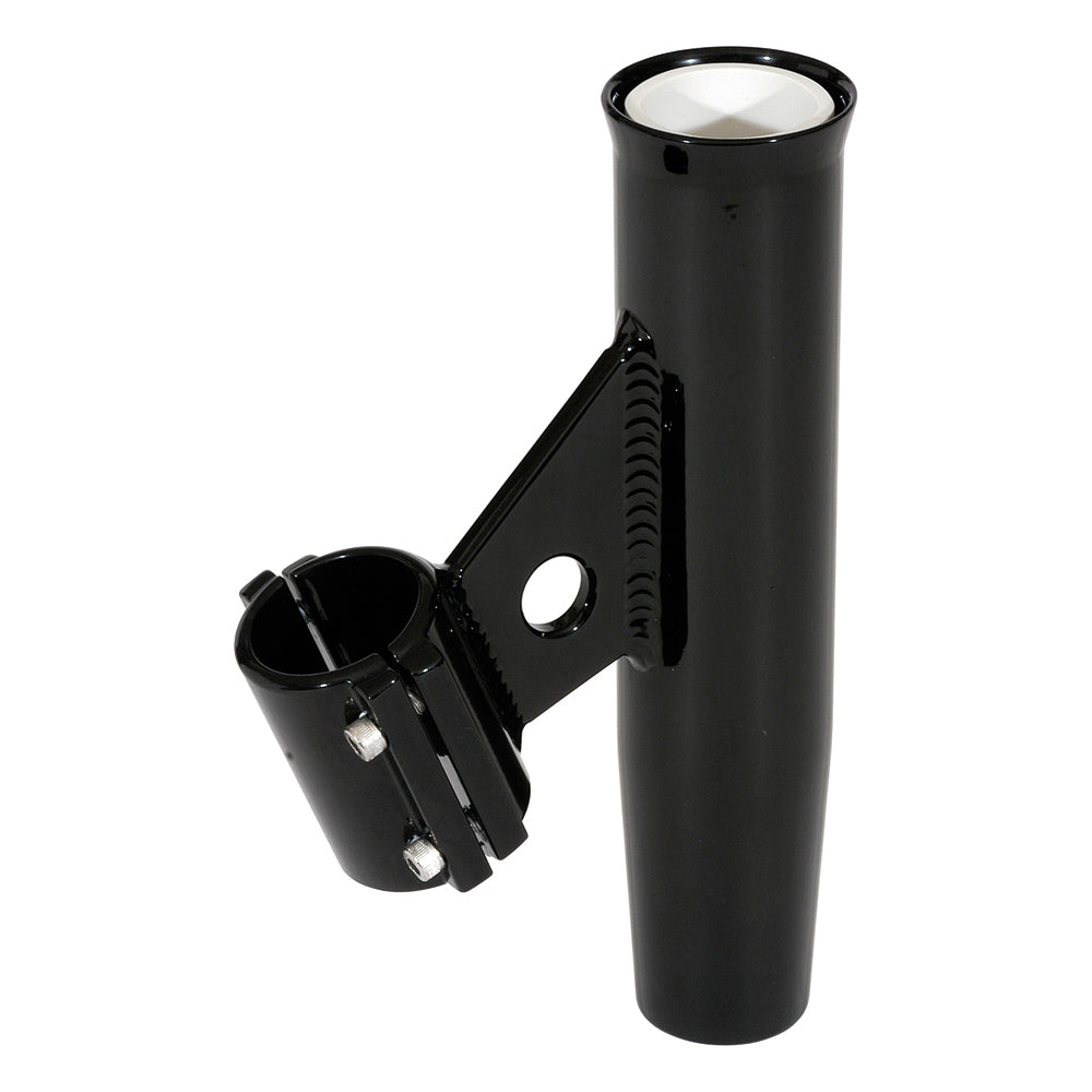 Lee's Clamp-On Rod Holder - Black Aluminum - Vertical Mount - Fits 2.375" O.D. Pipe OutdoorUp