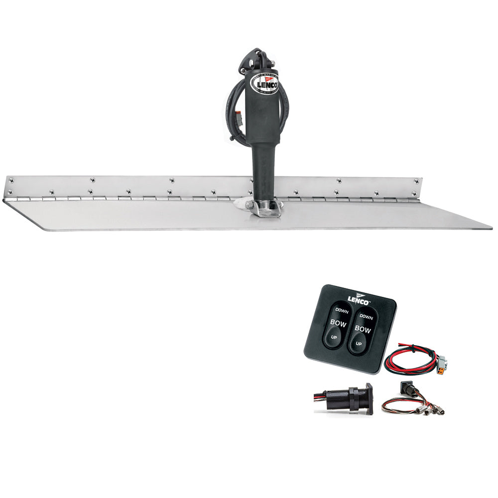 Lenco 12" x 30" Super Strong Trim Tab Kit w/Standard Tactile Switch Kit 12V OutdoorUp