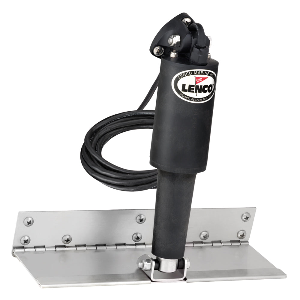 Lenco 4" x 12" Limited Space Trim Tab Kit w/o Switch Kit 12V - Standard Finish - Standard Actuator OutdoorUp