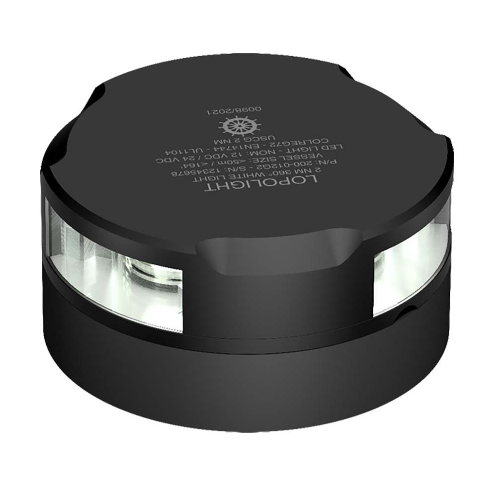 Lopolight Series 200-012 - Strobe Light - 2NM - Horizontal Mount - White - Black Housing OutdoorUp