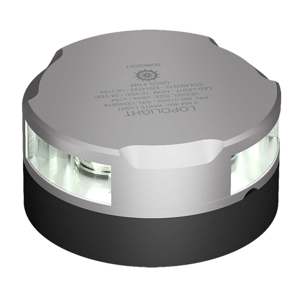 Lopolight Series 200-012 - Strobe Light - 2NM - Horizontal Mount - White - Silver Housing OutdoorUp