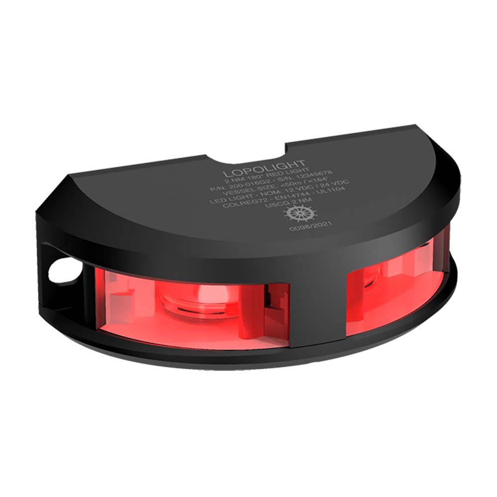 Lopolight Series 200-016 - Navigation Light - 2NM - Vertical Mount - Red - Black Housing OutdoorUp