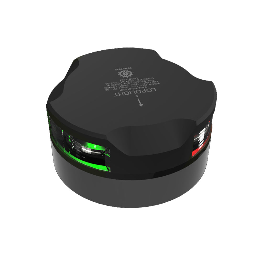 Lopolight Series 201-005 - Tri-Color Navigation Light - 2NM - Horizontal Mount - Black Housing OutdoorUp