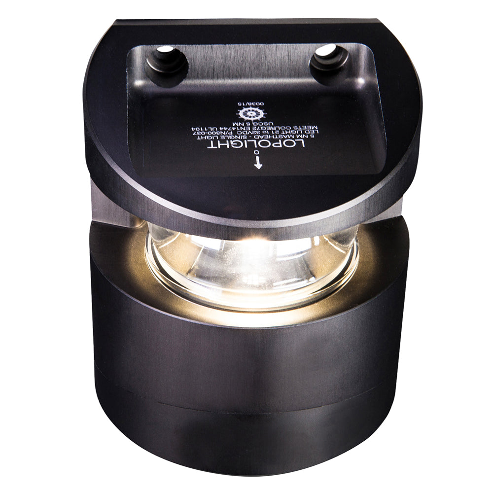 Lopolight Series 300-037 - Masthead Light - 5NM - Vertical Mount - White - Black Housing OutdoorUp