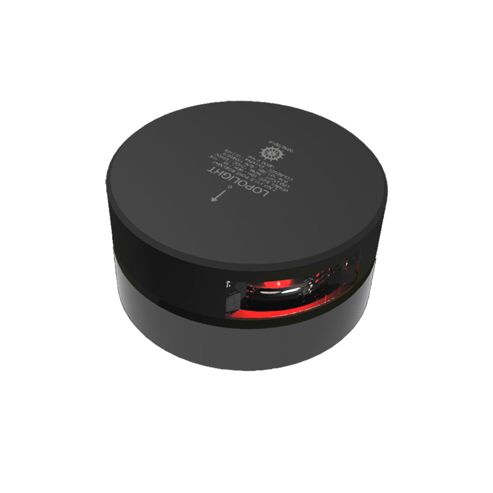 Lopolight Series 301-009 - Port Sidelight - 2NM - Horizontal Mount - Red - Black Housing OutdoorUp