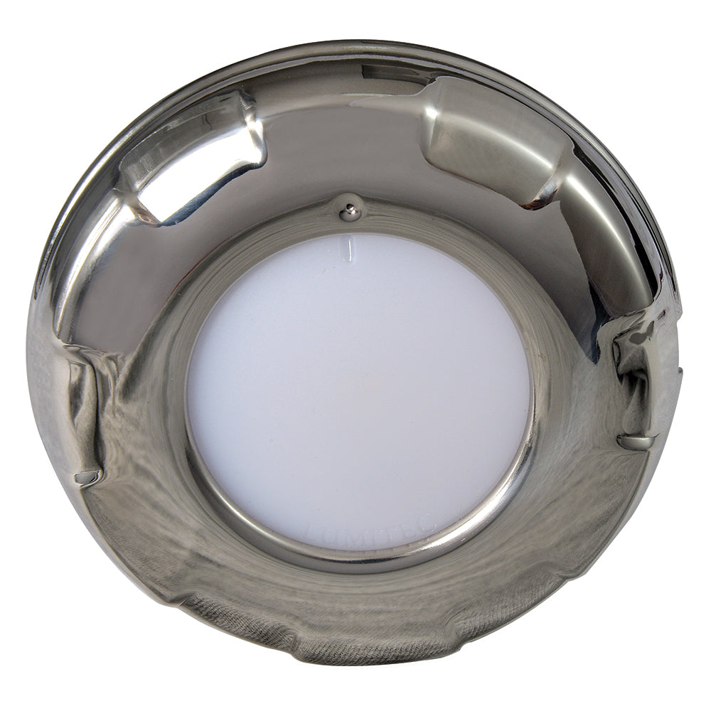 Lumitec Aurora - LED Dome Light - Polished SS Finish - 2-Color White/Blue Dimming OutdoorUp
