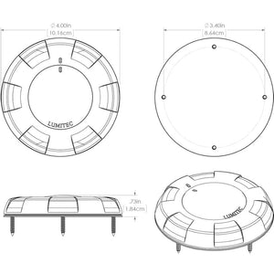 Lumitec Aurora LED Dome Light - White Finish - White/Red Dimming OutdoorUp