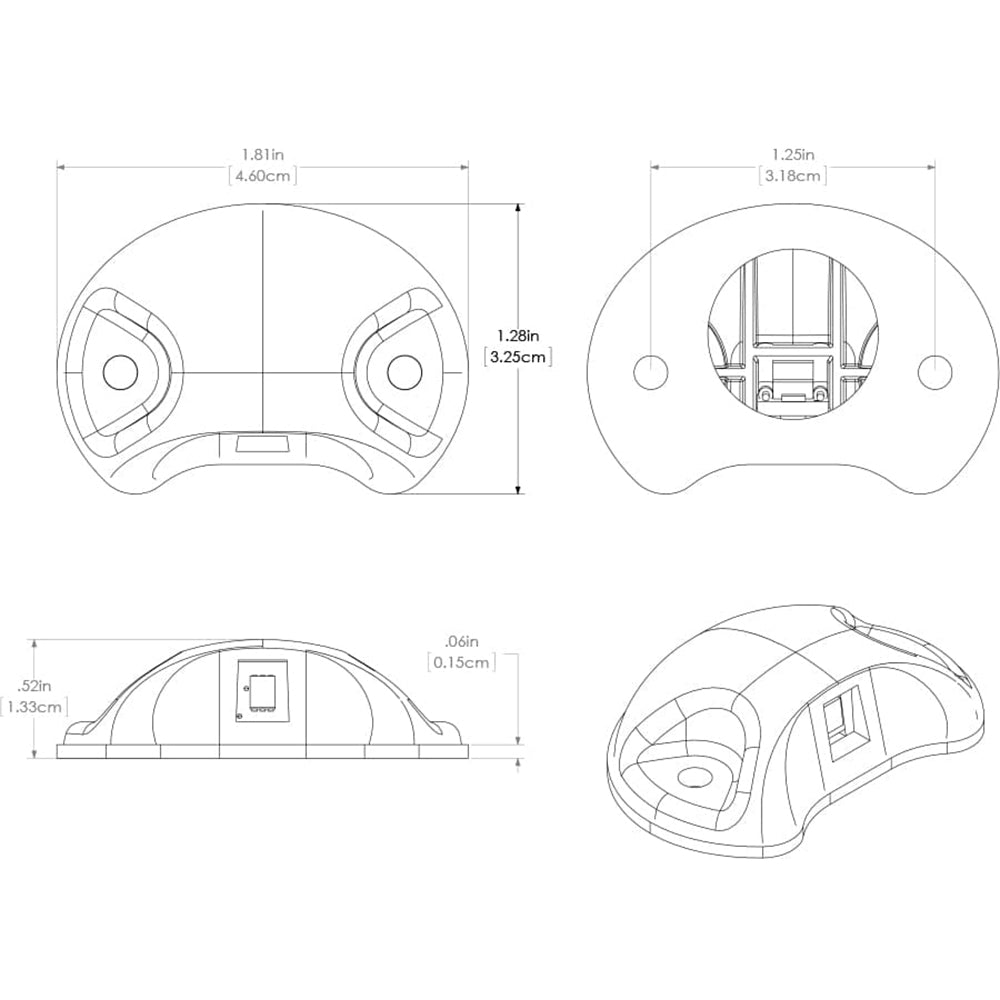 Lumitec Barbados Courtesy Accent LED Light - Black w/Blue Light OutdoorUp