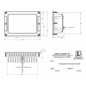 Lumitec Maxillume h120 - Flush Mount Flood Light - White Housing - White Dimming OutdoorUp