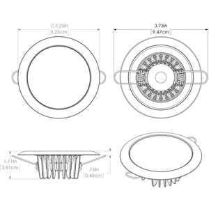 Lumitec Mirage - Flush Mount Down Light - Glass Finish/No Bezel - Warm White Dimming OutdoorUp