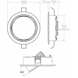 Lumitec Mirage Positionable Down Light - Spectrum RGBW Dimming - Polished Bezel OutdoorUp