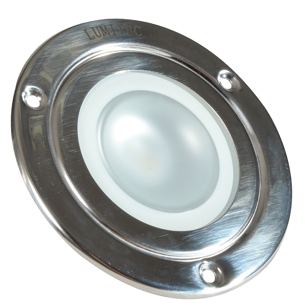 Lumitec Shadow - Flush Mount Down Light - Polished SS Finish - 3-Color Red/Blue Non Dimming w/White Dimming OutdoorUp