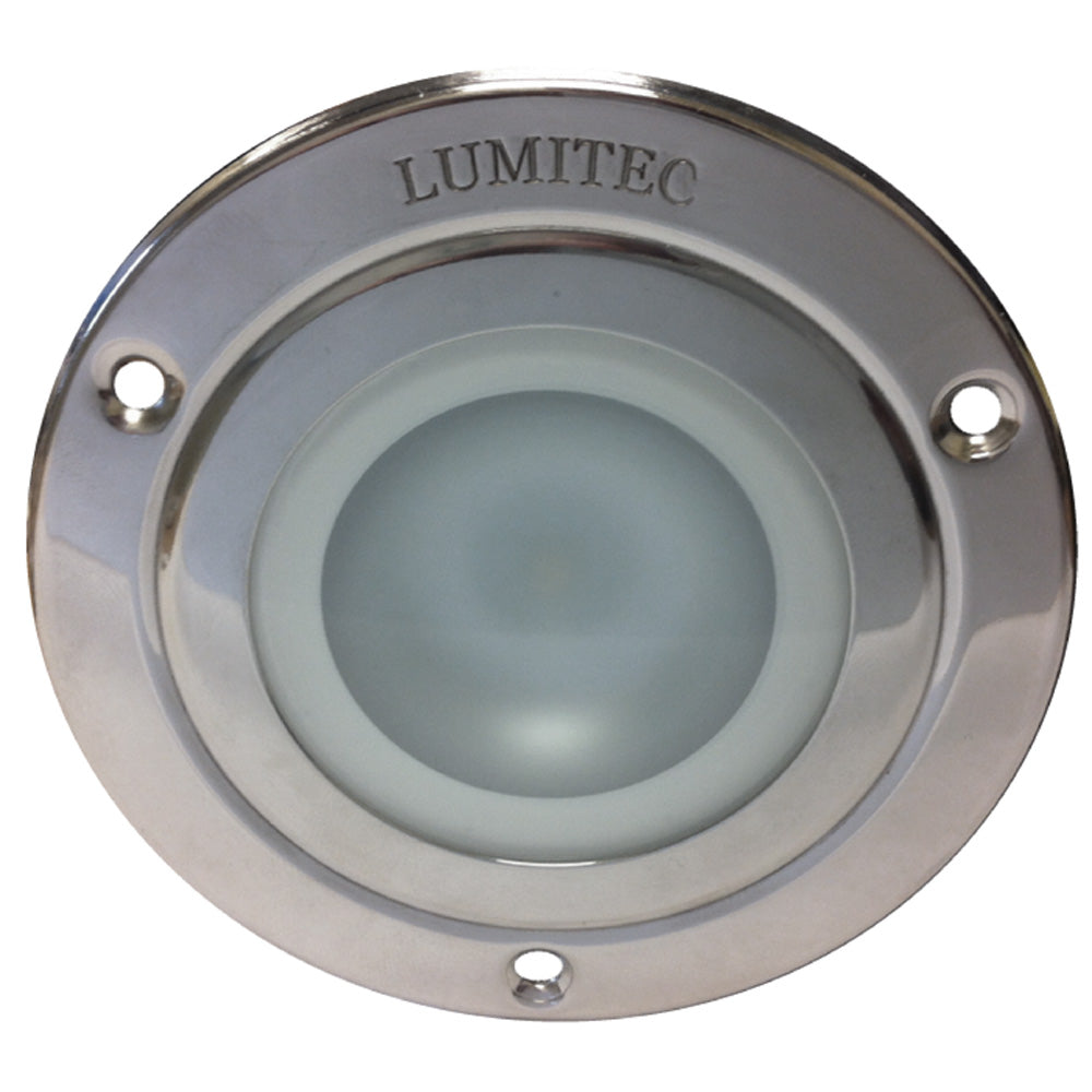 Lumitec Shadow - Flush Mount Down Light - Polished SS Finish - 4-Color White/Red/Blue/Purple Non-Dimming OutdoorUp