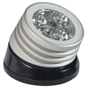 Lumitec Zephyr LED Spreader/Deck Light -Brushed, Black Base - White Non-Dimming OutdoorUp