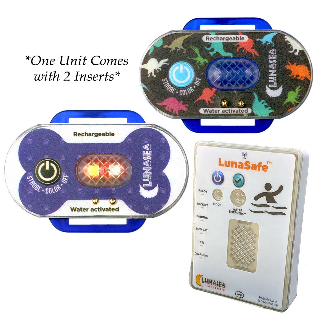 Lunasea Child/Pet Safety Water Activated Strobe Light w/RF Transmitter - Blue Case OutdoorUp