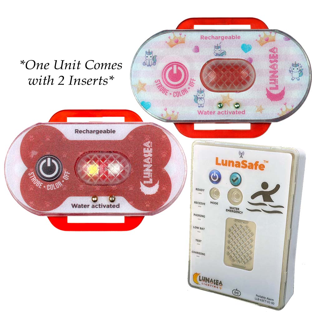 Lunasea Child/Pet Safety Water Activated Strobe Light w/RF Transmitter - Red Case OutdoorUp