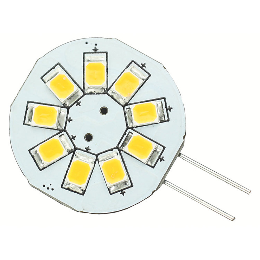 Lunasea G4 8 LED Side Pin Light Bulb - 12VAC or 10-30VDC/1.2W/123 Lumens - Warm White OutdoorUp