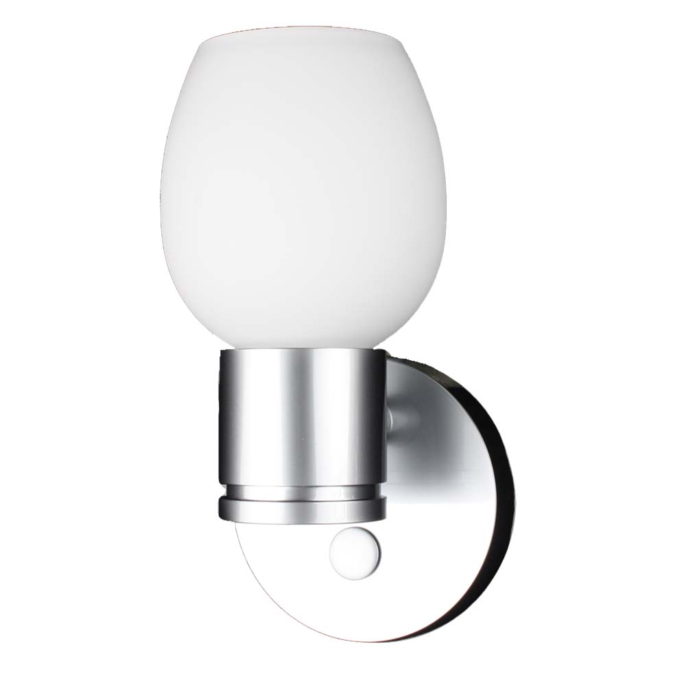 Lunasea LED Wall Light - Brushed Nickel - Tulip Glass OutdoorUp