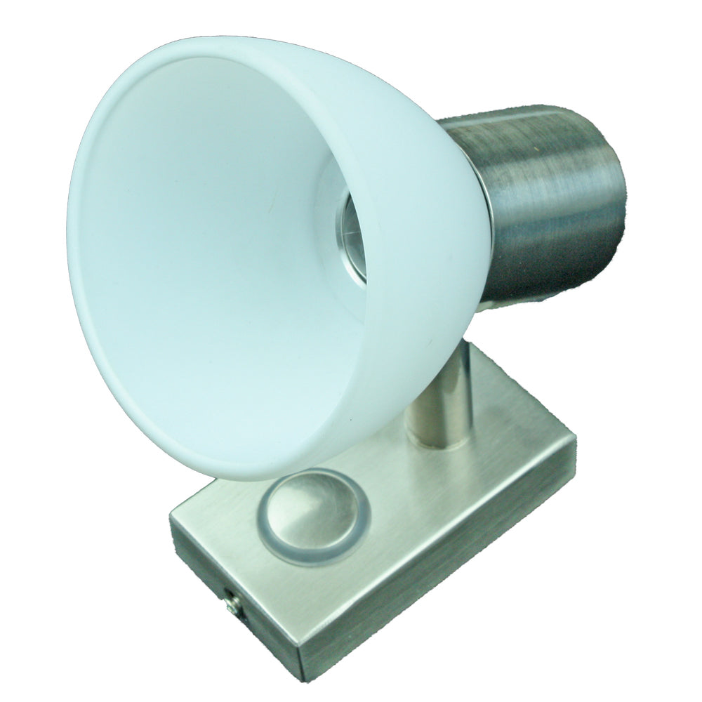 Lunasea LED Wall Mount Light Fixture - Touch Dimming - Brushed Nickel - Warm White - 3W OutdoorUp