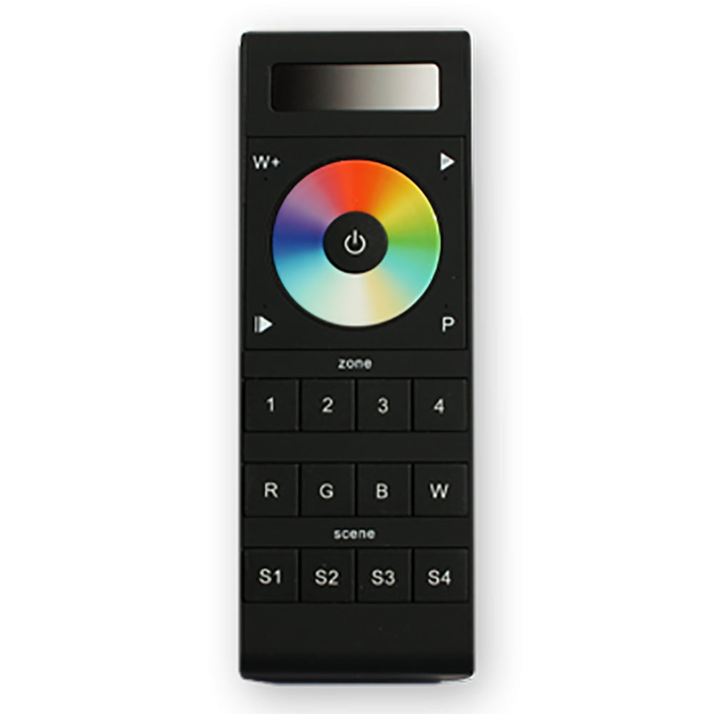 Lunasea RGBW Handheld 4-Zone Controller w/Color Wheel, 4 Memories, Batteries  Holder OutdoorUp
