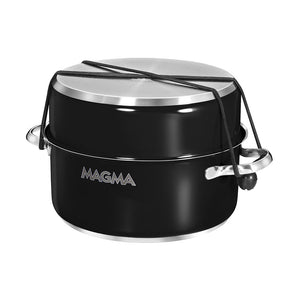 Magma Nestable 10 Piece Induction Non-Stick Enamel Finish Cookware Set - Jet Black OutdoorUp