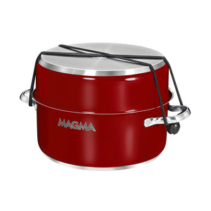 Magma Nestable 10 Piece Induction Non-Stick Enamel Finish Cookware Set - Magma Red OutdoorUp