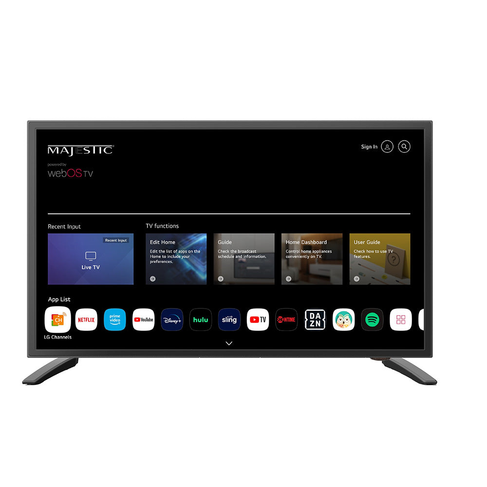 Majestic 19" 12V Smart LED TV WebOS, Mirror Cast  Bluetooth - North America Only OutdoorUp